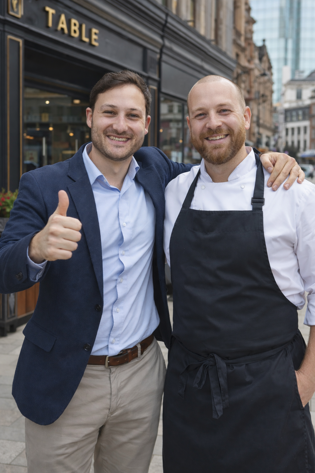 owner with chef